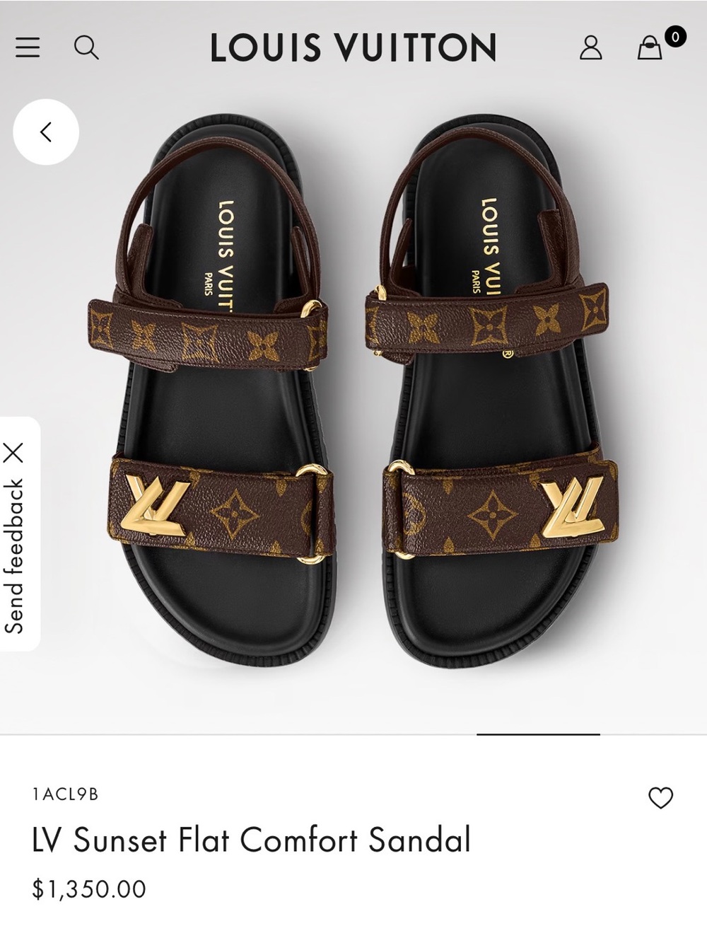Louis Vuitton Sunset Flat Comfort Sandal - Picture 1 of 8